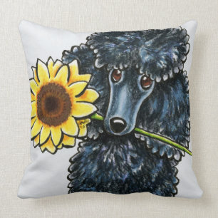 Sunny Black Miniature Poodle Kussen