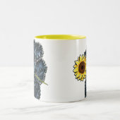 Sunny Black Miniature Poodle Tweekleurige Koffiemok (Center)