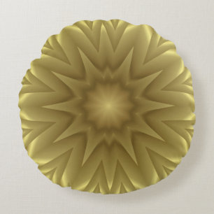 Sunny Bliss: Gouden Gele Bloemen Sjabloon Kussen