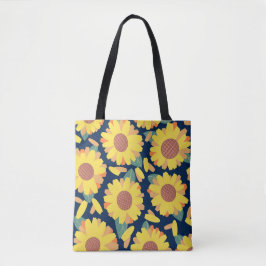 Sunny Bloom Doodles Tote Bag