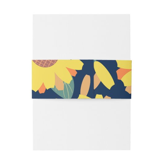 Sunny Bloom Doodles Uitnodigingen Wikkel (Achterkant Voorbeeld)