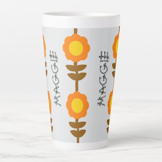 Sunny Bloom Latte Mug Latte Mok (Voorkant)