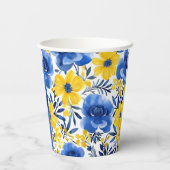 Sunny Bloom Paper Cup Papieren Bekers (Achterkant)