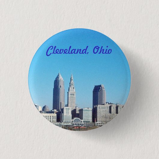 Sunny Blue Cleveland Ohio Button (Voorkant)