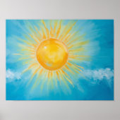 Sunny Blue Sky Art Poster (Voorkant)