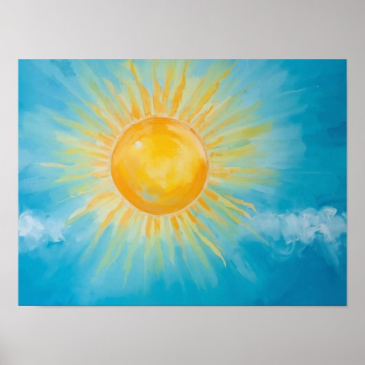 Sunny Blue Sky Art Poster (Voorkant)