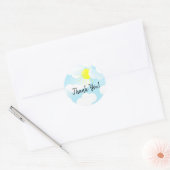 Sunny Blue Summer Sky met Clouds Hartelijk dank Ronde Sticker (Envelop)