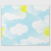 Sunny Blue Summer Sky met speciale uitzending van  Cadeaupapier (Vlak)