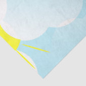 Sunny Blue Summer Sky met wolkendebreuk Tissuepapier (Detail)