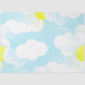 Sunny Blue Summer Sky met wolkendebreuk Tissuepapier (Voorkant)