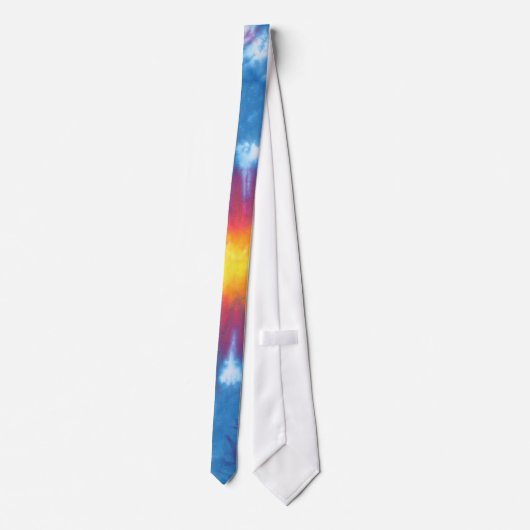 Sunny Blue Tie Dye Necktie Stropdas (Achterkant)