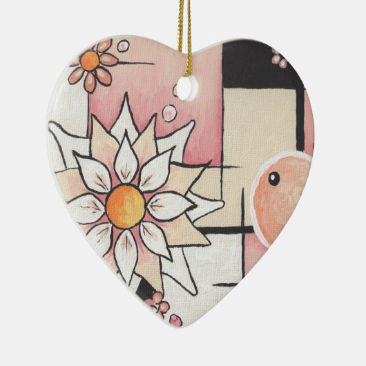 Sunny Blush Ormament Keramisch Ornament (Rechts)