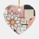 Sunny Blush Ormament Keramisch Ornament (Achterkant)