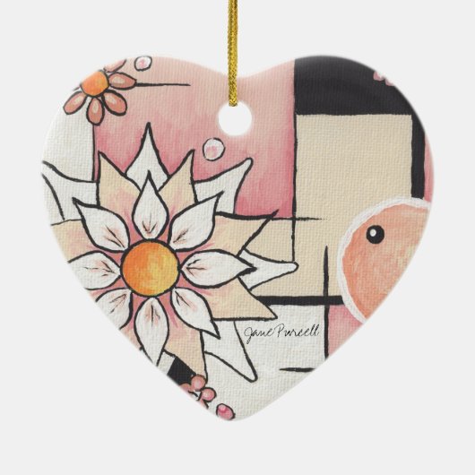 Sunny Blush Ormament Keramisch Ornament (Achterkant)