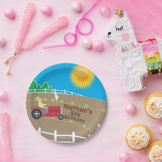 Sunny Boerderij Papieren Bordje (Feest)