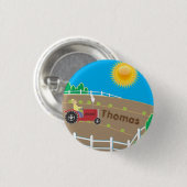 Sunny Boerderij Ronde Button 3,2 Cm (Voorkant /achterkant)