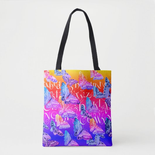 Sunny Boho Butterfly Tote Bag (Voorkant)
