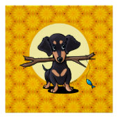 Sunny Boho Dachshund Dog Perfect Poster (Voorkant)