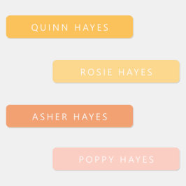 Sunny Boho Name Labels