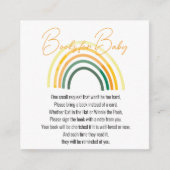 sunny books for baby baby shower informatiekaartje (Voorkant)