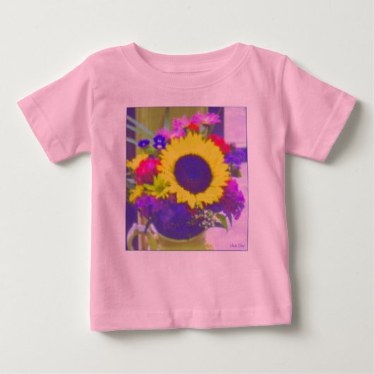 Sunny Bouquet T-shirt voor baby's (Voorkant)