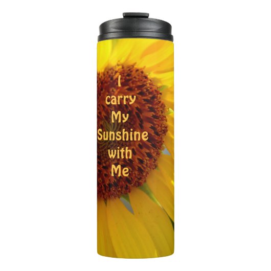 Sunny Bright Big Yellow Sunflower Thermosbeker (Voorkant)