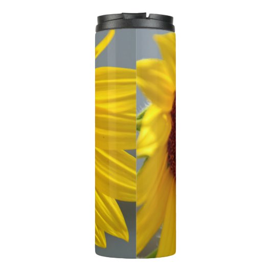 Sunny Bright Big Yellow Sunflower Thermosbeker (Achterkant)