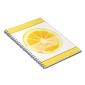 SUNNY BRIGHT FUN YELLOW PERSONALISEERD LEMON FRUIT NOTITIEBOEK (Rechterzijde)