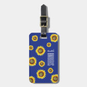 Sunny Bright Sunflower Bagagelabel (Voorkant verticaal)