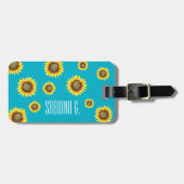 Sunny Bright Sunflower Bagagelabel (Voorkant horizontaal)