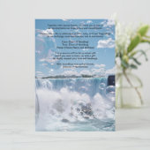 Sunny Bubbly Waterfall Wedding Invitation Kaart (Staand voorkant)
