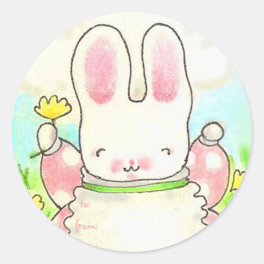 Sunny Bunny cadeau label sticker (Voorkant)