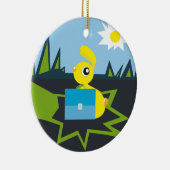 Sunny Bunny Keramisch Ornament (Rechts)