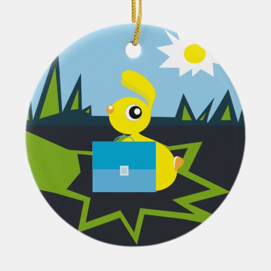 Sunny Bunny Keramisch Ornament (Voorkant)