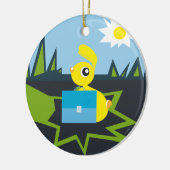 Sunny Bunny Keramisch Ornament (Links)