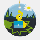 Sunny Bunny Keramisch Ornament (Achterkant)
