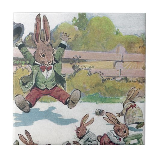 Sunny Bunny Shouts GO Tegeltje (Voorkant)