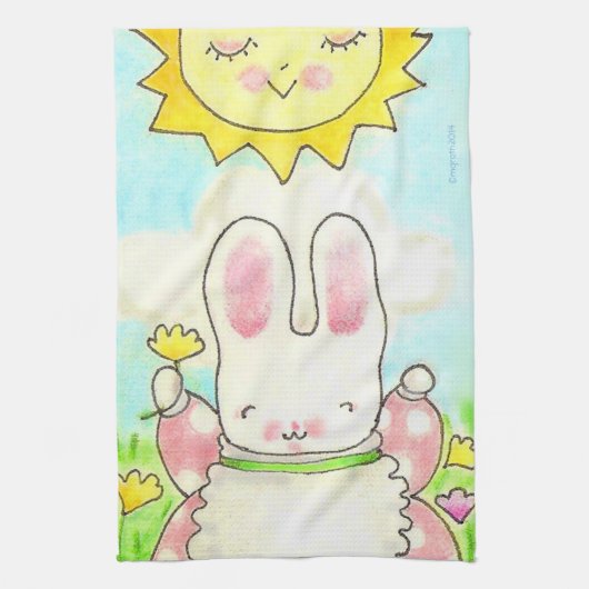 Sunny Bunny Tea Towel Theedoek (Verticaal)