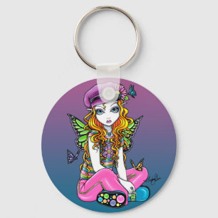 "Sunny" Butterfly Rainbow Fairy Sleutelhanger