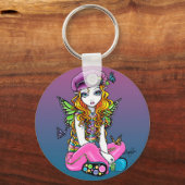 "Sunny" Butterfly Rainbow Fairy Sleutelhanger (Voorkant)