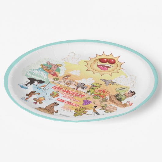 Sunny California Beach Bord (Gekanteld)