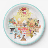 Sunny California Beach Bord (Voorkant)