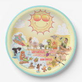 Sunny California Beach Bord (Voorkant)