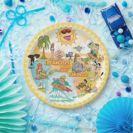 Sunny California Beach Bord (Feest)