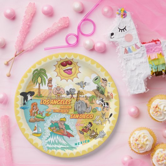 Sunny California Beach Bord (Feest)