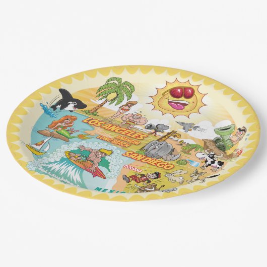 Sunny California Beach Bord (Gekanteld)