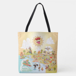 Sunny California Beach Paradise Tote Bag