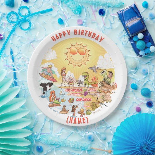  Sunny California Birthday Bord (Feest)