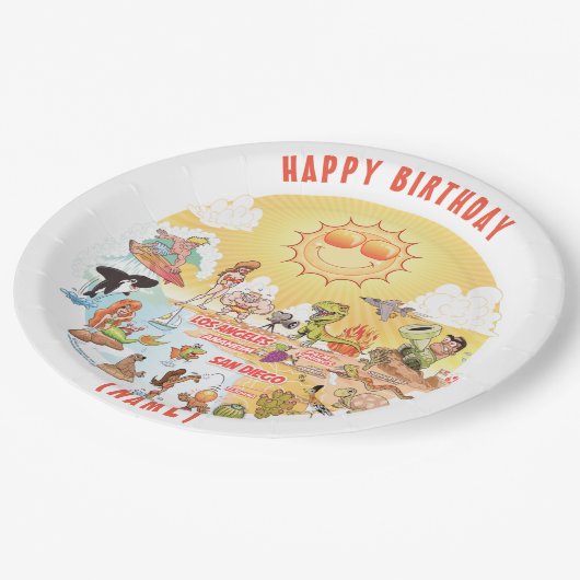  Sunny California Birthday Bord (Gekanteld)