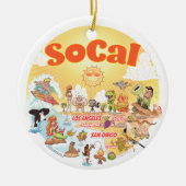 Sunny California Ceramic Ornament (Voorkant)